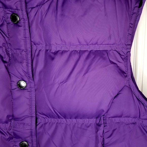 Lands’ End Women’s Goose Down Puffer Vest Purple Sz LARGE 14-16 - Picture 8 of 13